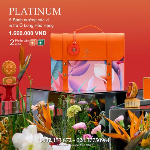 Bánh trung thu Daewoo Hộp 6 Bánh Và Trà- Platinum