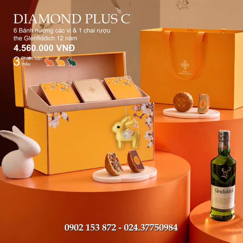 Bánh trung thu Daewoo Hộp 6 Bánh và Rượu Glenfiddich 12 