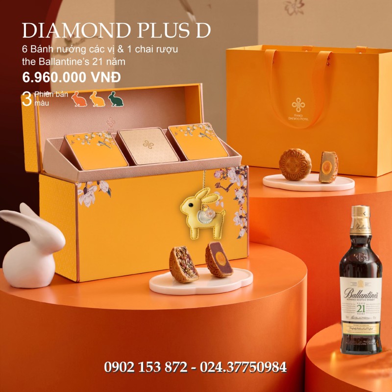 Bánh trung thu Daewoo Hộp 6 Bánh và Rượu Ballantine’s 21