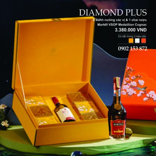 Bánh trung thu Daewoo Hộp 6 Bánh và Rượu Martell VSOP 